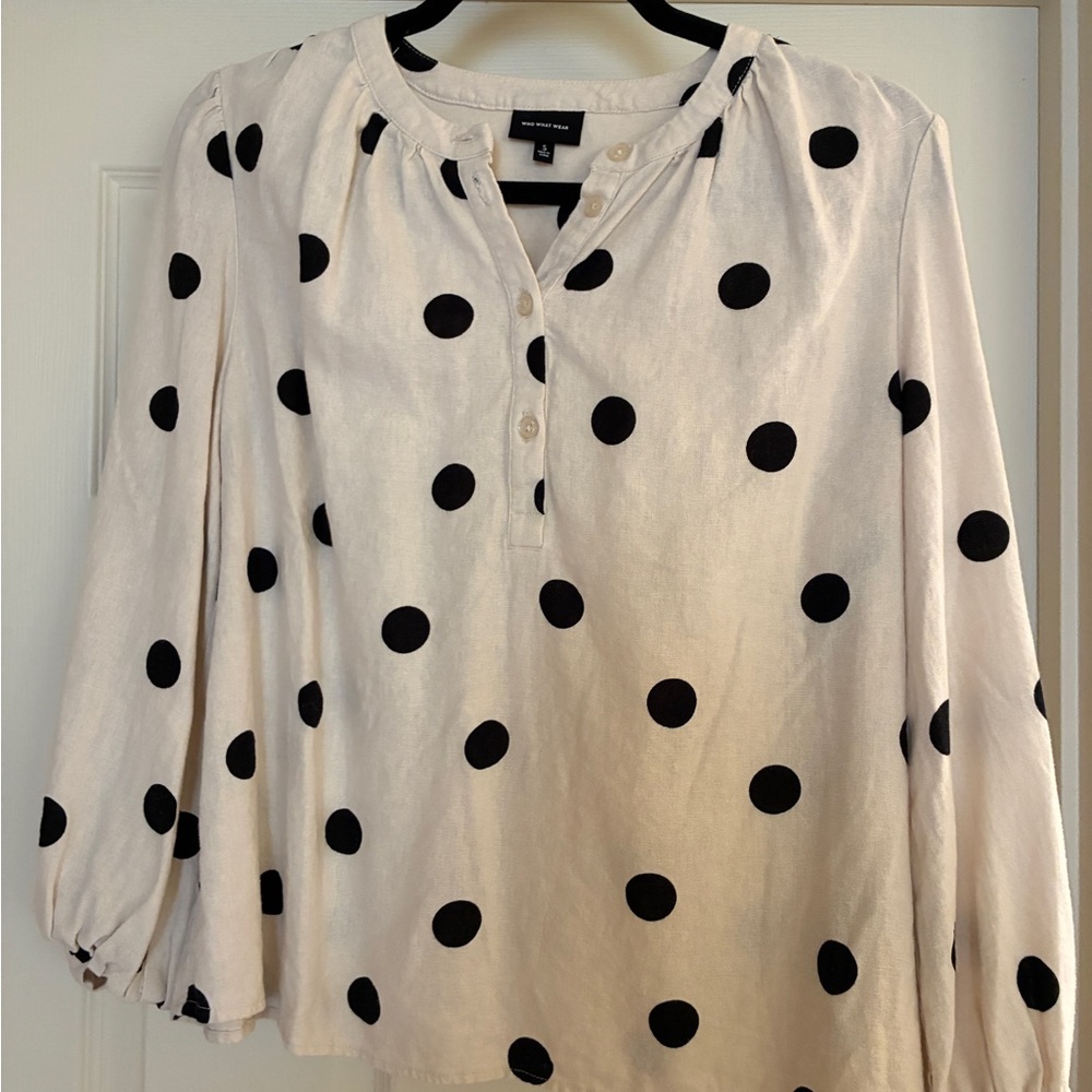 Who What Wear linen top